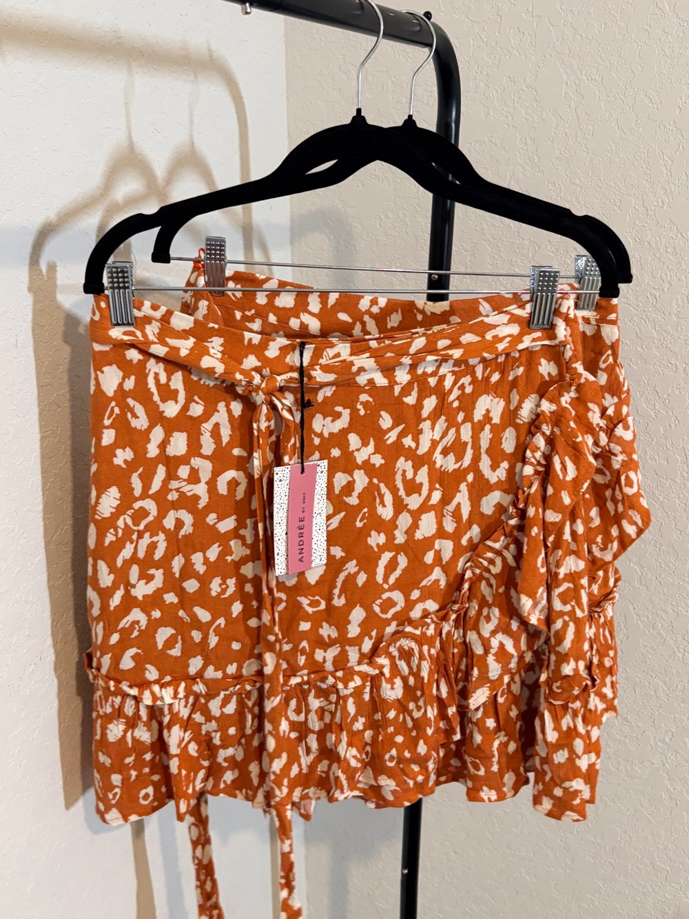 Bundle deal 2pcs of Andree by n my UNIT Leopard Print Ruffle Wrap Mini Skirt